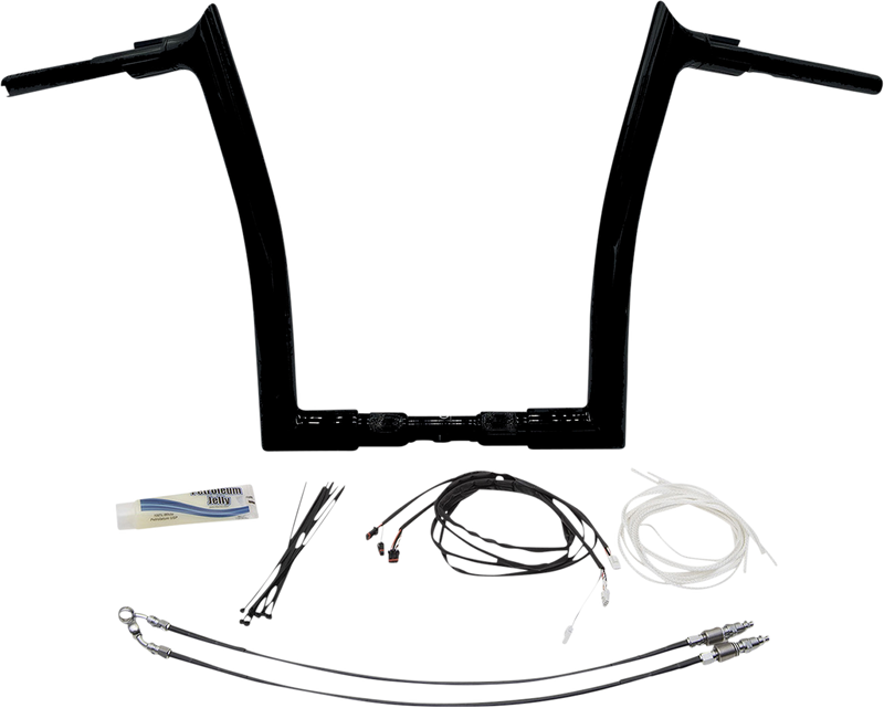 FAT BAGGERS INC. 1-1/2" EZ Install Pointed Top Handlebar Kit - 14" - Black 809614-B