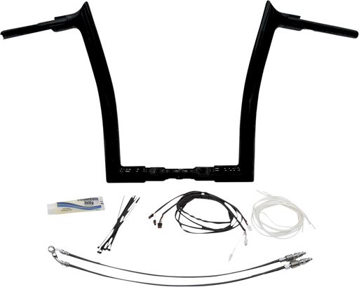 FAT BAGGERS INC. 1-1/2" EZ Install Pointed Top Handlebar Kit - 14" - Black 809614-B