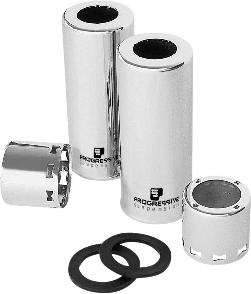 PROGRESSIVE SUSPENSION Chrome Shock Cover Kit - '66-'16 HARLEY