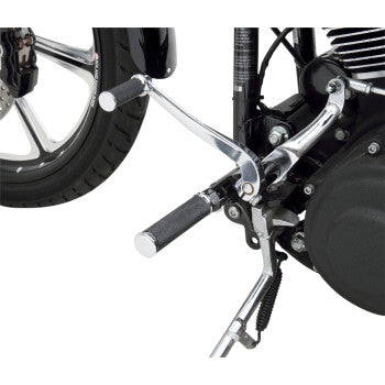 DRAG SPECIALTIES Hotop Designs Male Mount Footpegs - Knurled - Chrome / Black