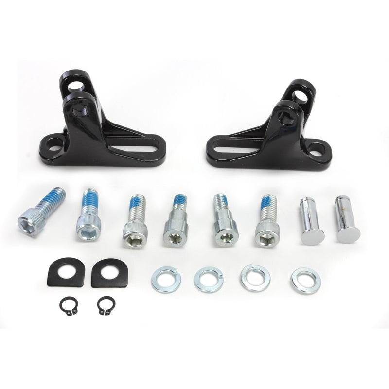 DRAG SPECIALTIES Short Passenger Footpeg Mount Kit - Gloss Black - Touring '93-'22