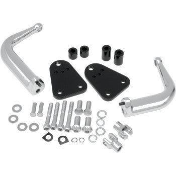 DRAG SPECIALTIES Adjustable Highway Peg Mount - Black/Chrome - XL