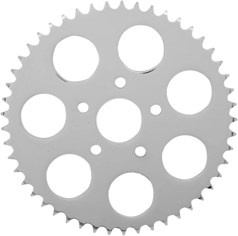 DRAG SPECIALTIES Replacement Steel Flat Rear Sprocket - 49 Tooth - Chrome - 0" Offset