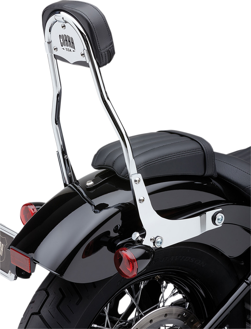 COBRA Backrest Kit - 14" - Chrome - Softail