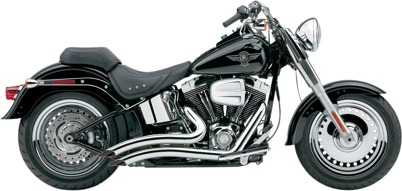 COBRA Speedster Swept Short Exhaust - Chrome - '86-'06 Softail