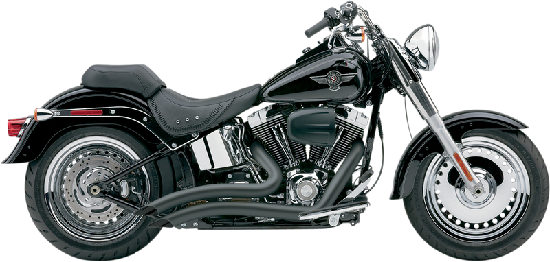 COBRA Speedster Swept Short Exhaust - Black - '07-'11 Softail