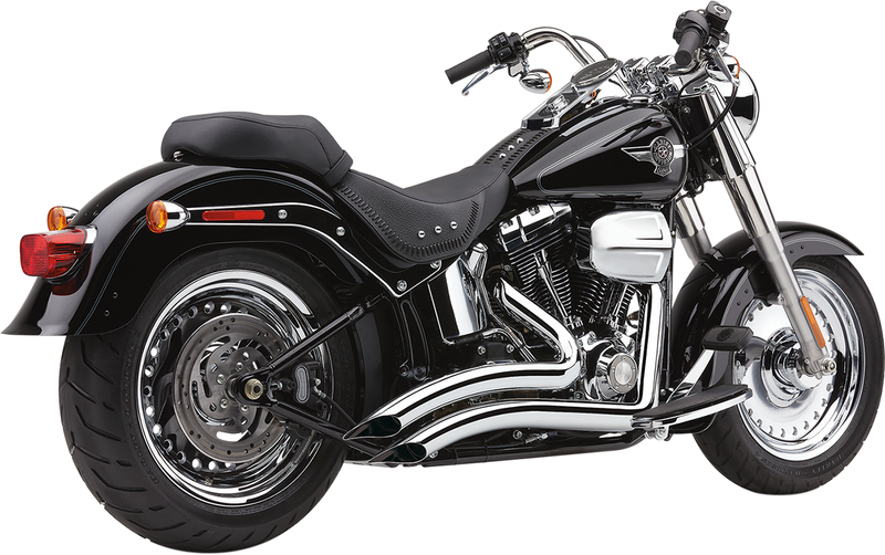 COBRA Speedster Swept Short Exhaust - Chrome - '12-'17 Softail