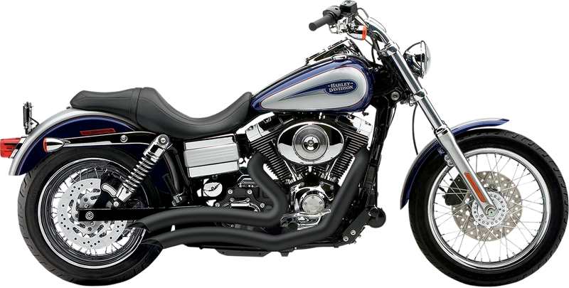 COBRA Speedster Swept Short Exhaust - Black - '12-'17 Dyna