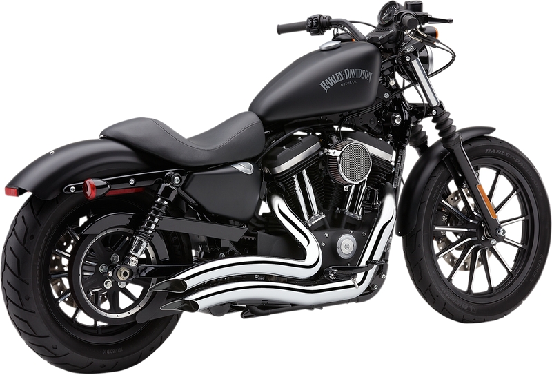 COBRA Speedster Swept Short Exhaust - Chrome - '14-'20 XL