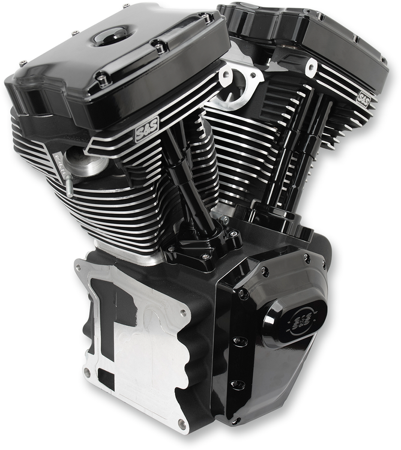 S&S CYCLE T124 Long Block Engine - Black - Touring | Dyna