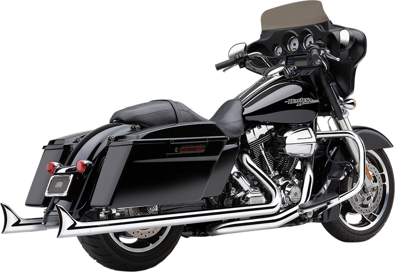 COBRA Dual Speedster Exhaust - Chrome - Fishtail - '17-'19 Dresser