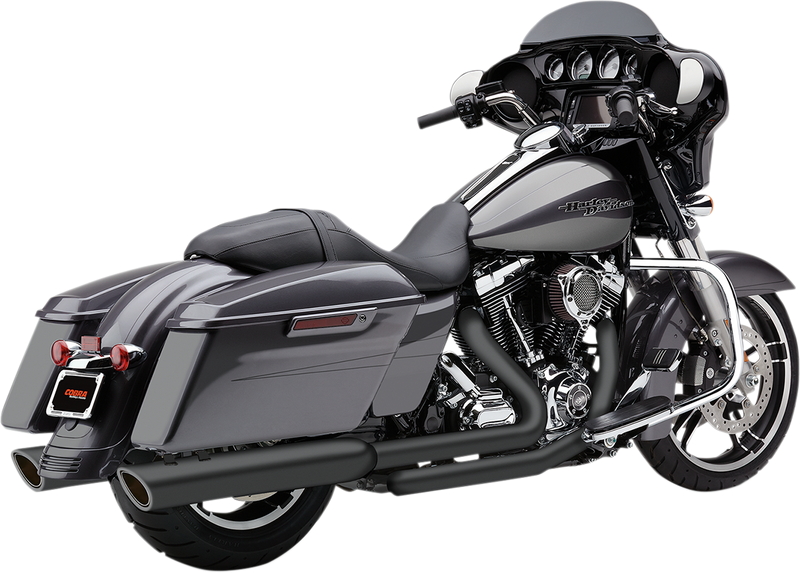 COBRA 909 4" Mufflers - Black - '95-'16 Bagger