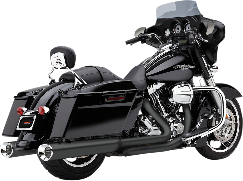 COBRA Tri Flo Mufflers for '95-'16 Bagger - Black
