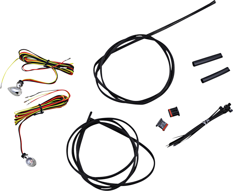 CUSTOM DYNAMICS Micro Turn Signals - Dual - Amber/Red - Chrome