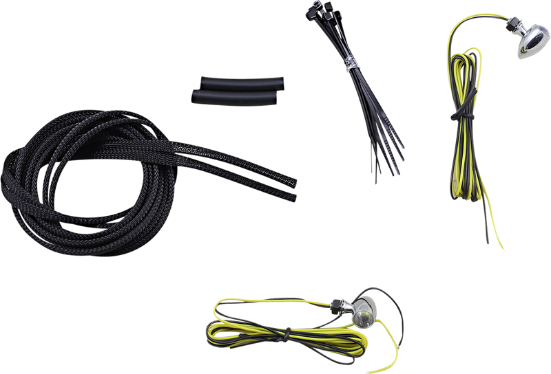 CUSTOM DYNAMICS Micro Bullet LED Turn Signals - Amber - Chrome