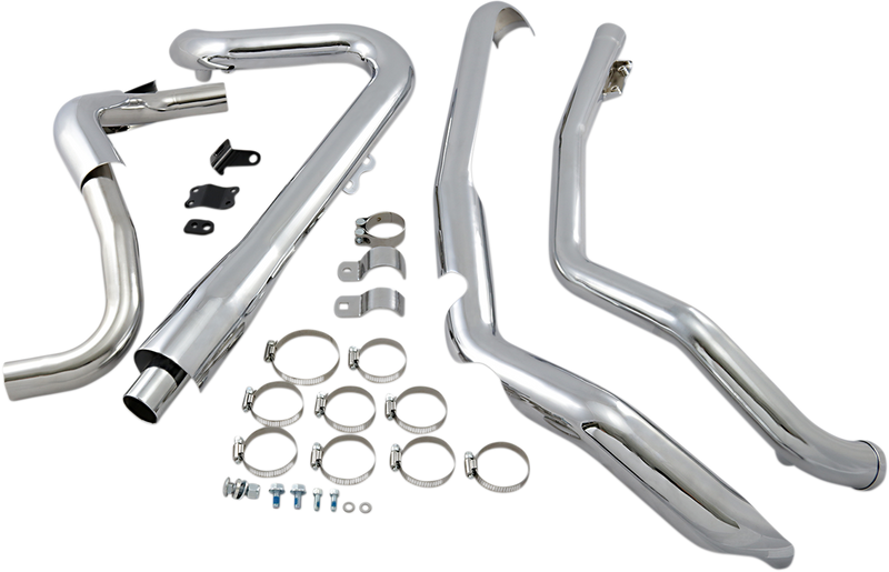 COBRA True Dual Headpipes - Chrome - Dresser