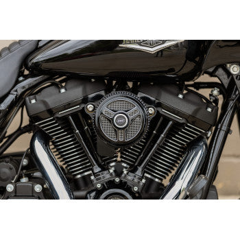S&S CYCLE Stealth Air Cleaner Cover - Triple-Spoke - Black