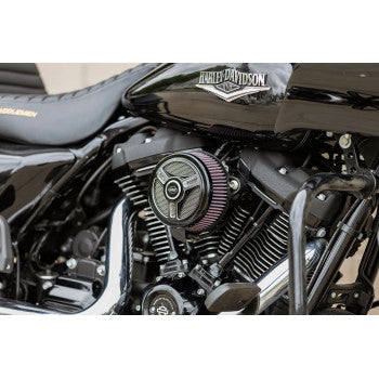 S&S CYCLE Stealth Air Cleaner Cover - Triple-Spoke - Black