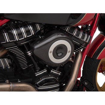S&S CYCLE Stealth Air Cleaner Cover - Mini Teardrop - Carbon Fiber