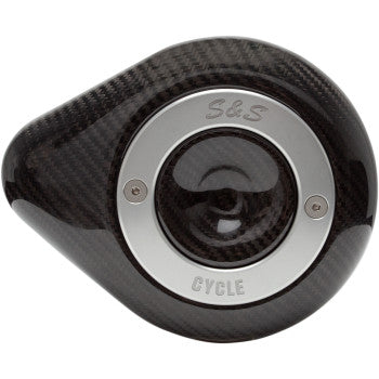 S&S CYCLE Stealth Air Cleaner Cover - Mini Teardrop - Carbon Fiber