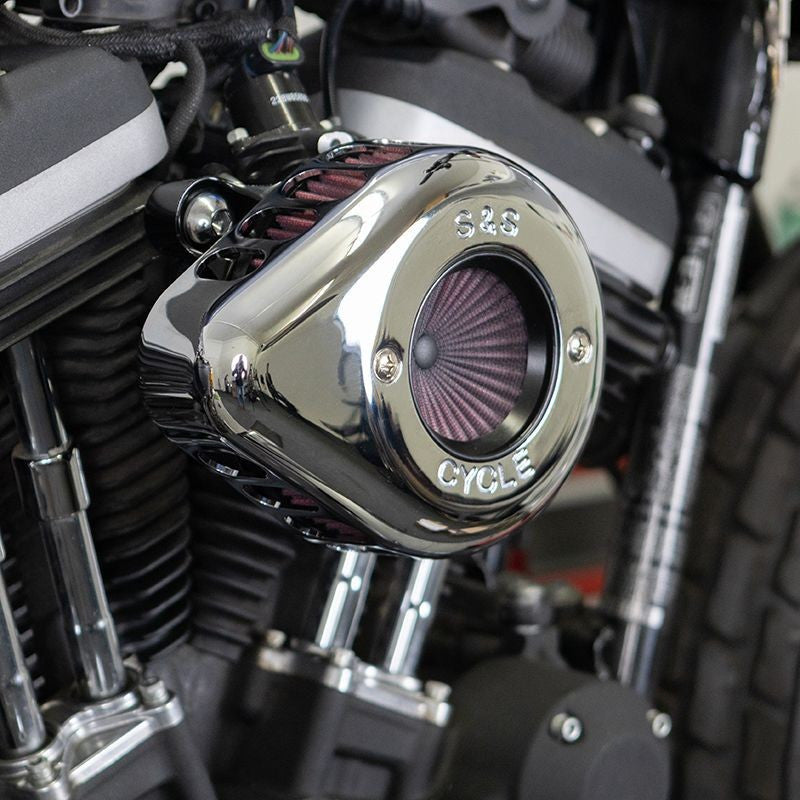 S&S CYCLE Air Stinger Stealth Air Cleaner Kit - Chrome - XL / XR '07-'22