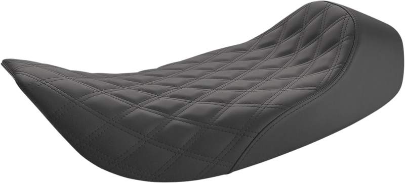 SADDLEMEN Renegade Solo Seat - Lattice Stitched - Black - Touring '97-'07