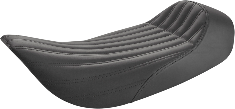 SADDLEMEN Knuckle Solo Seat - Ribbed - Black - Touring '97-'07