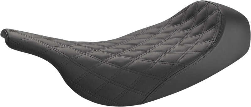 SADDLEMEN Renegade Solo Seat - Lattice Stitched - Black - Touring '97-'07