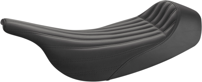 SADDLEMEN Knuckle Solo Seat - Ribbed - Black - Touring '97-'07