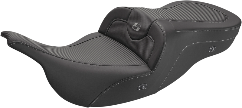 SADDLEMEN Heated Roadsofa™ Seat - Carbon Fiber - Black - Touring '97-'07