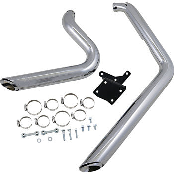 VANCE & HINES Shortshots Staggered Exhaust System - Chrome - Dyna '91-'05