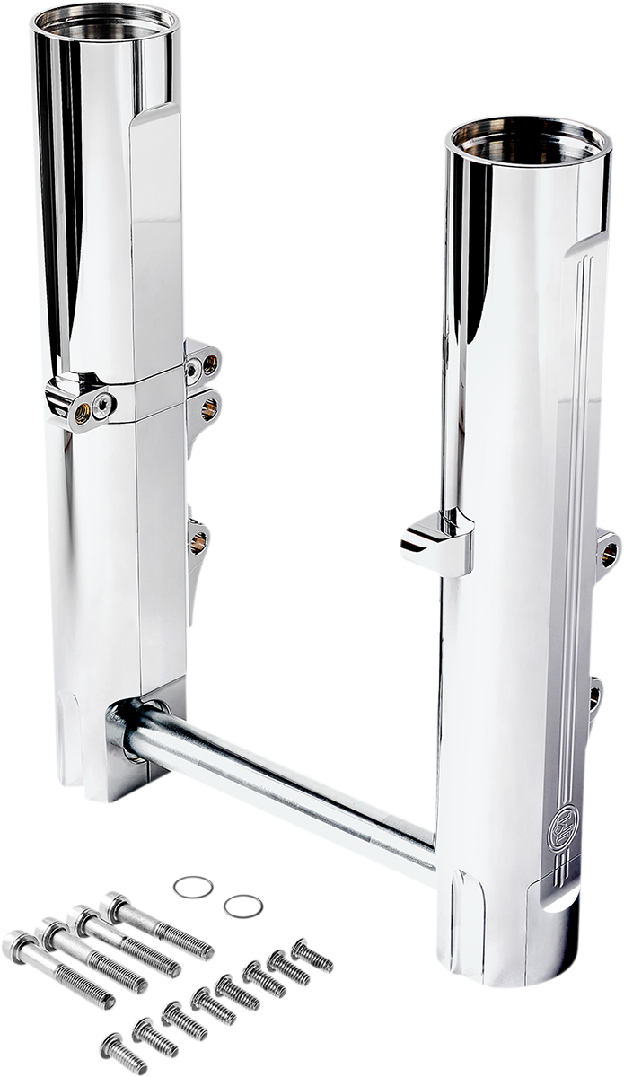 PERFORMANCE MACHINE (PM) Fork Legs - Chrome - Lower - Dual Disc - '21-'23 TOURING