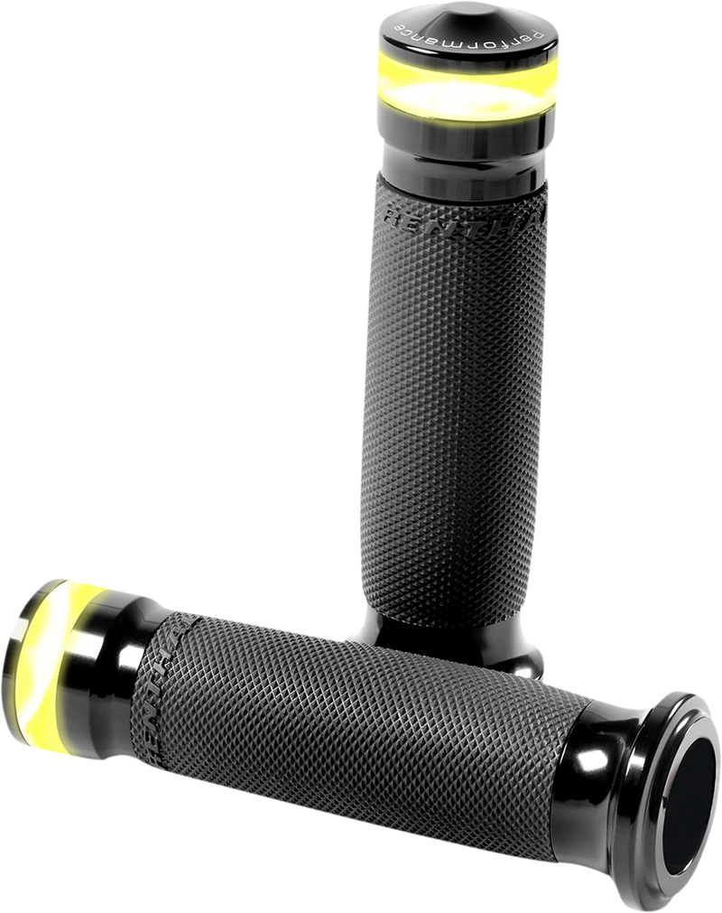 PERFORMANCE MACHINE Vision Series Contour Grips W/ LED Turn Signals - Throttle by Wire
