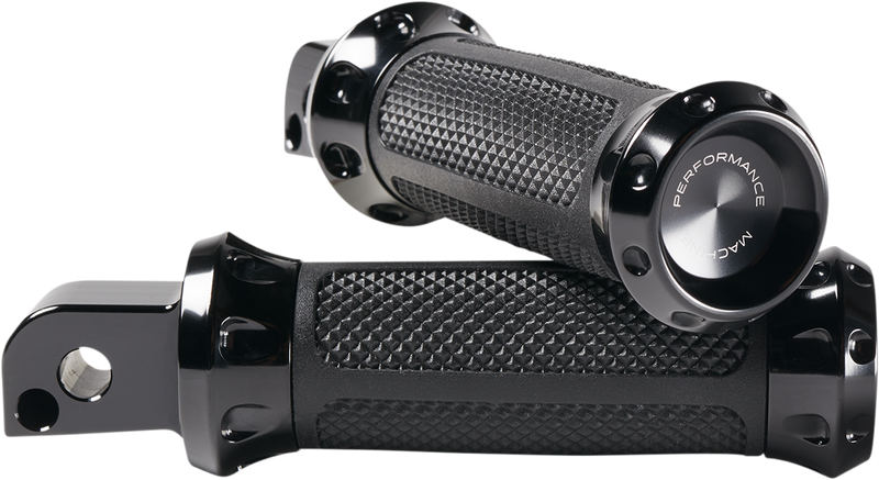 PERFORMANCE MACHINE (PM) Over Drive Footpeg - M8 - Passenger - Black - '18-'20 SOFTAIL