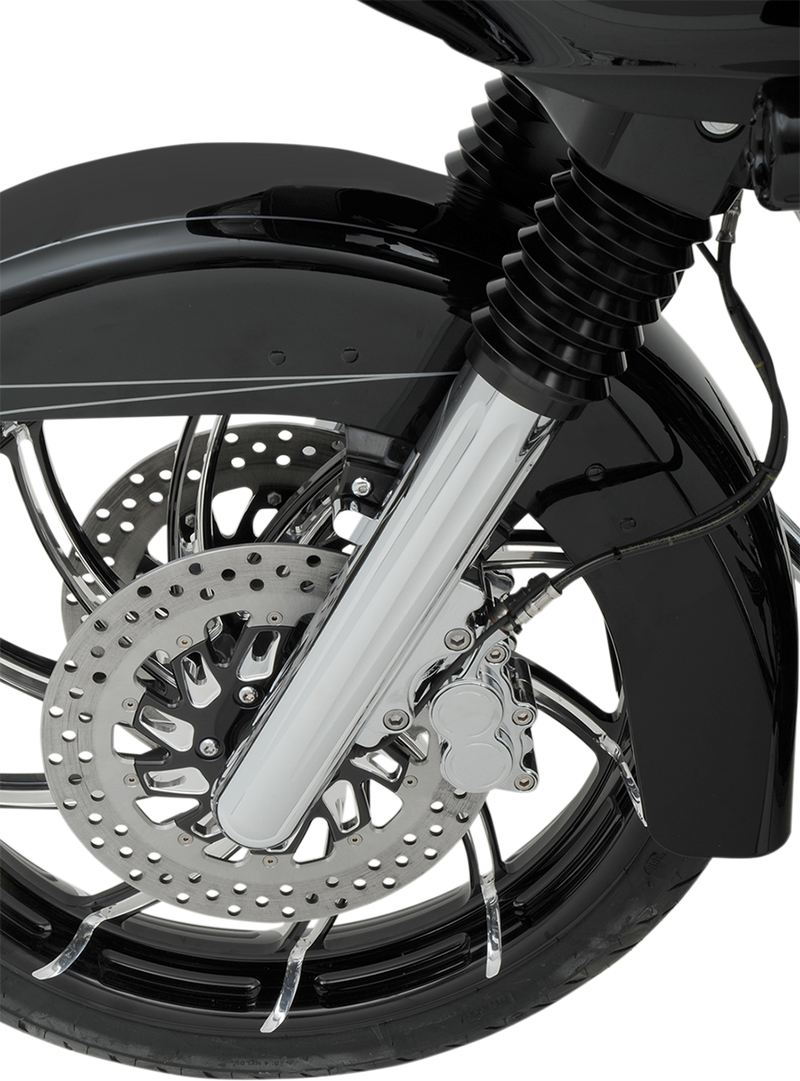 ARLEN NESS Dual-Disc Hot Legs Fork Legs - Chrome - Deep Cut - '14-'24 FLH/FLT