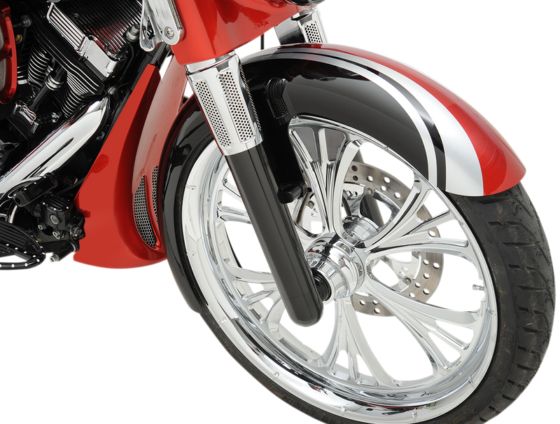 ARLEN NESS Custom Single-Disc Hot Legs Fork Legs - Black Anodized - Smooth - '14-'24 FLH/FLT