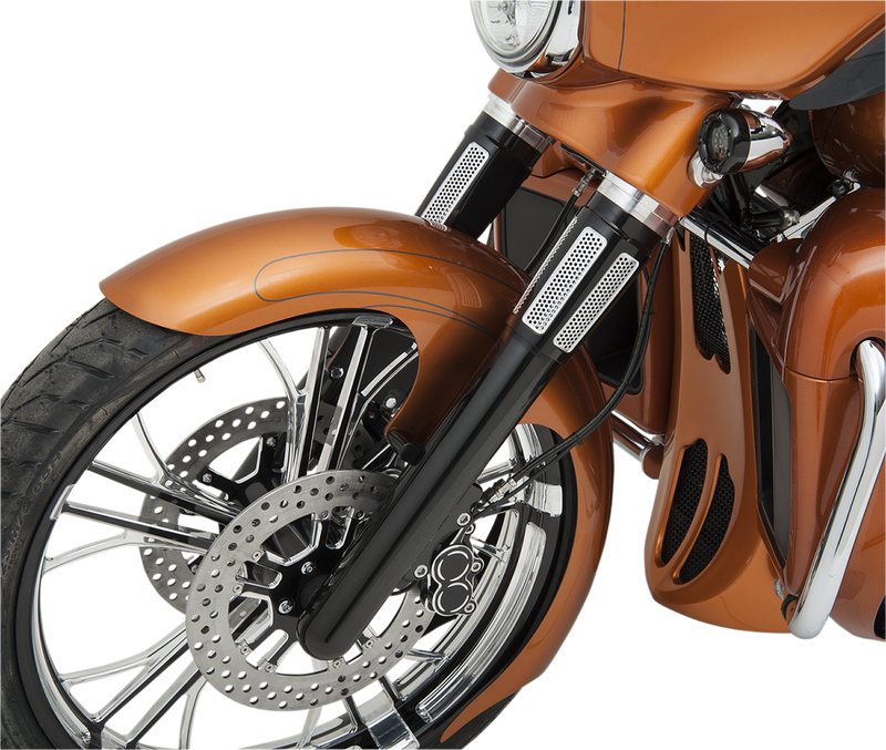 ARLEN NESS Dual-Disc Hot Legs Fork Legs - Black Anodized - Smooth - '14-'24 FLH/FLT