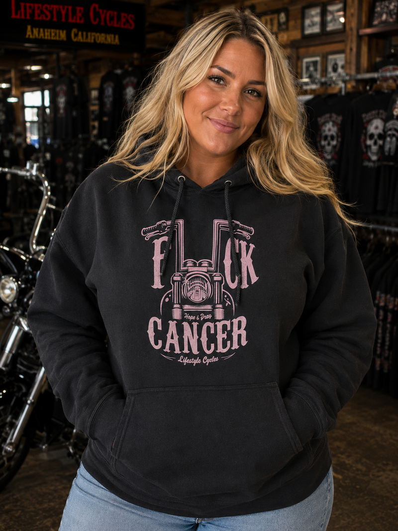 LIFESTYLE CYCLES F*ck Cancer Pullover Hoodie
