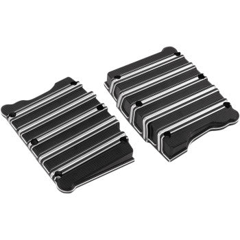 ARLEN NESS 10 Gauge Rocker Box Top Covers - Black Anodized / Machined - Twin Cam