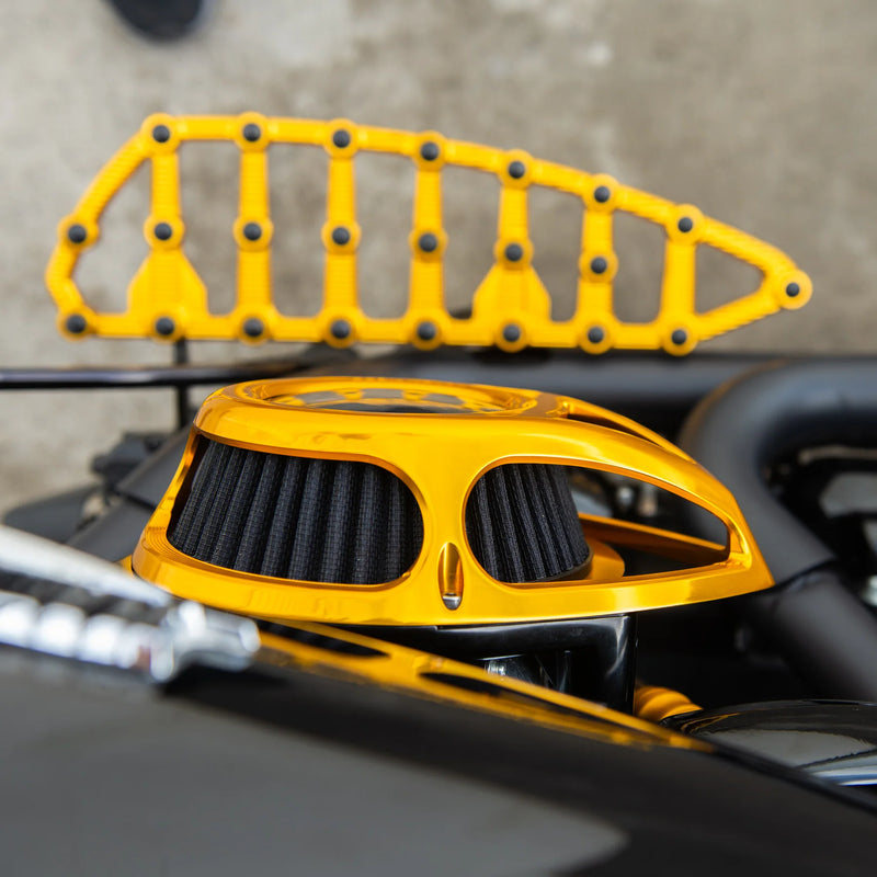 ARLEN NESS Tear Series Clear Air Cleaner Kit - Gold Anodized