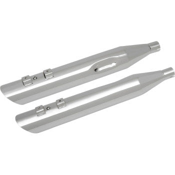 DRAG SPECIALTIES 4" Slashdown Slip-On Mufflers - Chrome - FL '99-'16