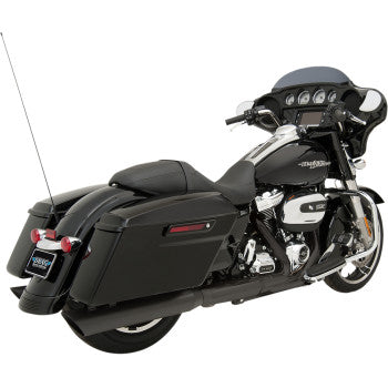 DRAG SPECIALTIES 4" Slashdown Slip-On Mufflers - Black - FLH / FLT '17-'22