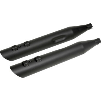 DRAG SPECIALTIES 4" Slashdown Slip-On Mufflers - Black - FL '99-'16