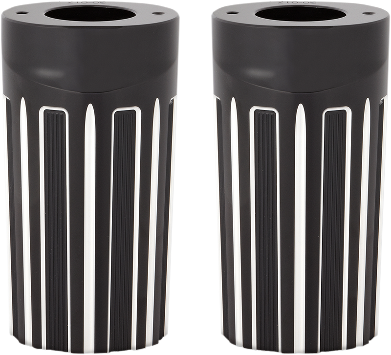 ARLEN NESS Aluminum Standard Length Fork Boot Covers - Black Anodized - 10-Gauge - '86-'13 FLH