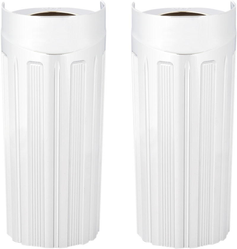 ARLEN NESS Aluminum Extended Length Fork Boot Covers - Chrome - 10-Gauge - '14-'24 FLH/FLT