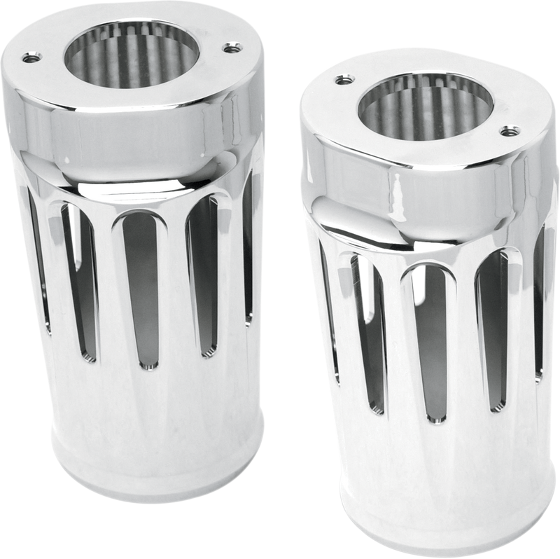 ARLEN NESS Aluminum Standard Length Fork Boot Covers - Chrome - Deep Cut - '85-'13 FLH/FLT