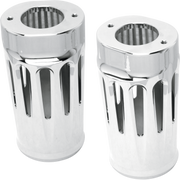 ARLEN NESS Aluminum Standard Length Fork Boot Covers - Deep Cut - '85-'13 FLH/FLT - Chrome