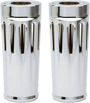 ARLEN NESS Aluminum Extended Length Fork Boot Covers - Deep Cut - '14-'25 FLH/FLT - Chrome