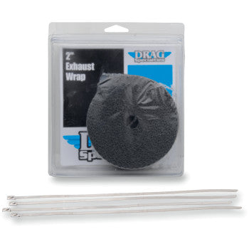 DRAG SPECIALTIES Exhaust Heat Wrap Kit with Ties - Black - 2" x 25'