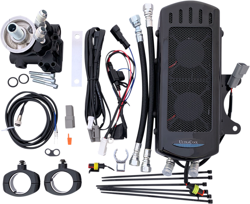 ULTRACOOL Oil Cooler Kit - Gloss Black - Indian IN-1G